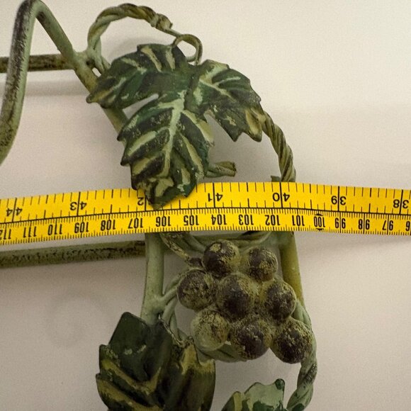 Vintage Green Metal Easel Stand Cookbook Picture Plate Holder Grapes Leaf 20 in - Picture 3 of 8